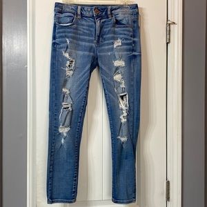 AE Super Stretch Destroyed Skinny Jeans